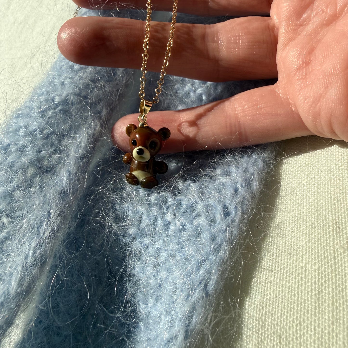 Teddy 🧸 Håndlaget teddybjørn i glass