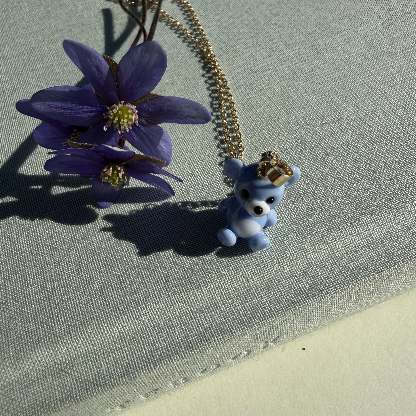 Teddy 🧸 Håndlaget teddybjørn i glass