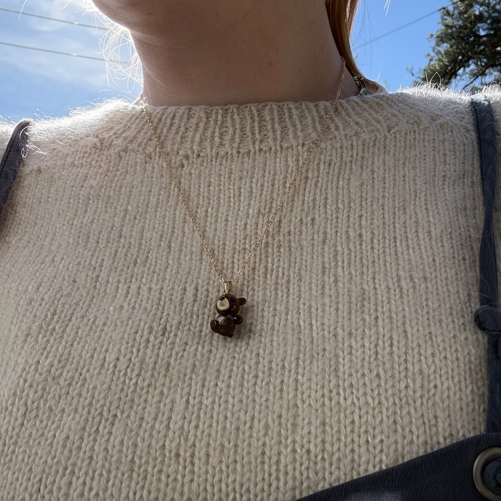 Teddy 🧸 Håndlaget teddybjørn i glass